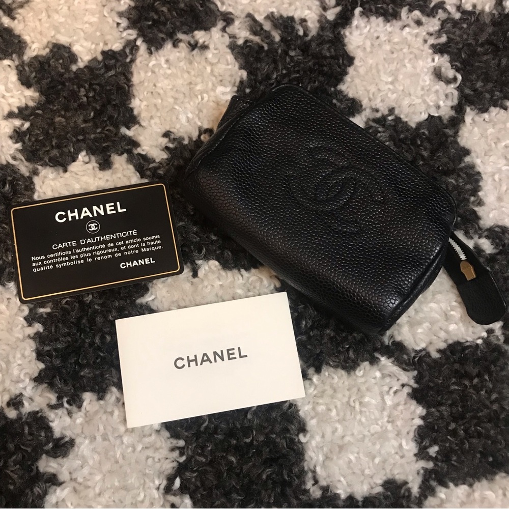 Super Rare Chanel Caviar VTG Pouch Bag 05 - Picture 4 of 10
